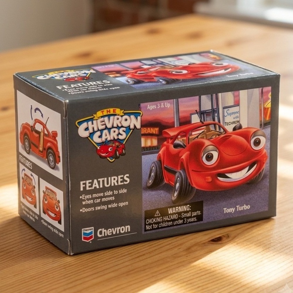Chevron Cars Tony Turbo Red Sports Car Collectible Toy 1996 Vintage New In Box